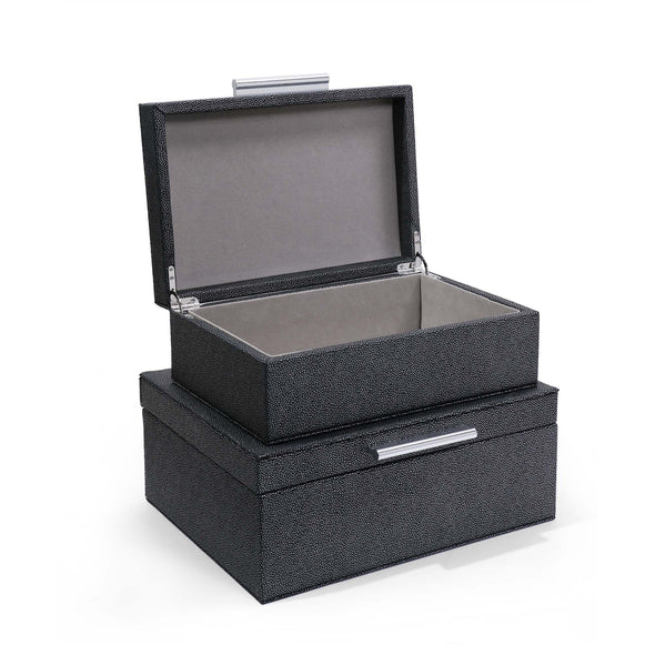 A22008 leather Decorative Boxes (2Pcs)