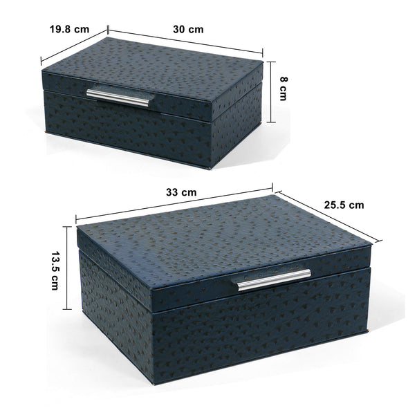 A22008 leather Decorative Boxes (2Pcs)